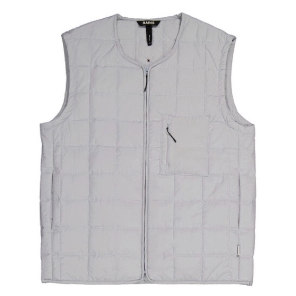 RAINS liner vest, sleeveless unisex, full zip pockets NWT